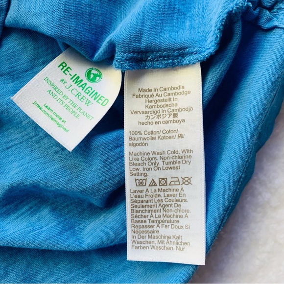 J. Crew Blue Slub Cotton Tank | Large - Picture 3 of 6